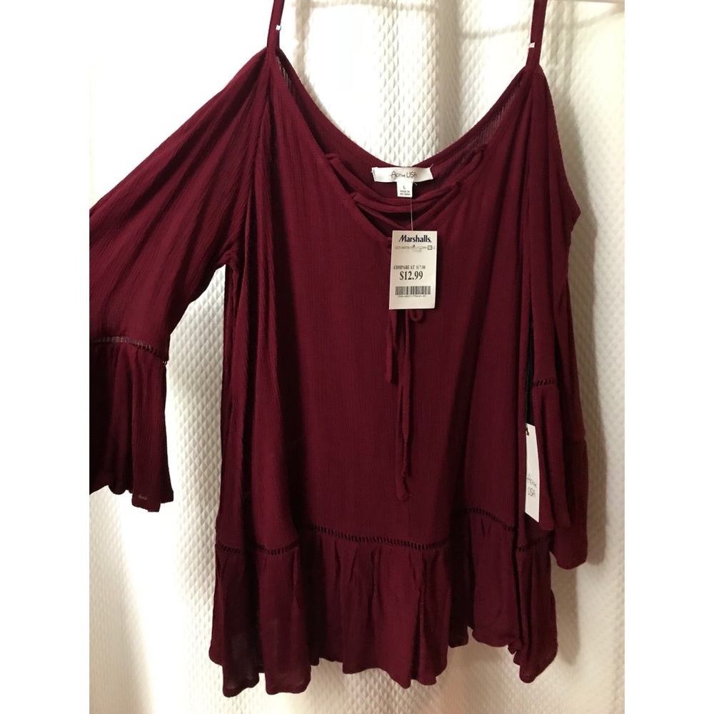 Bohemian maroon blouse